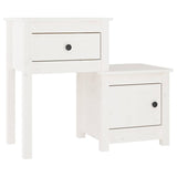 Vidaxl nachtkastje 79,5x38x65,5 cm massief grenenhout wit