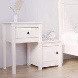 Vidaxl nachtkastje 79,5x38x65,5 cm massief grenenhout wit