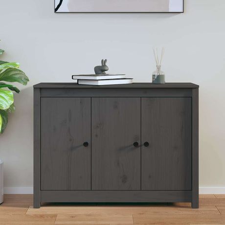 Vidaxl dressoir 100x35x74 cm massief grenenhout grijs
