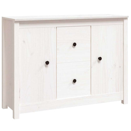Vidaxl dressoir 100x35x74 cm massief grenenhout wit