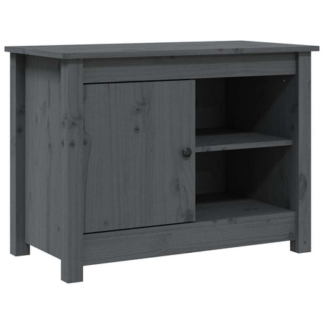 Vidaxl tv-meubel 70x36,5x52 cm massief grenenhout grijs