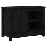 Vidaxl tv-meubel 70x36,5x52 cm massief grenenhout zwart