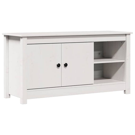 Vidaxl tv-meubel 103x36,5x52 cm massief grenenhout wit