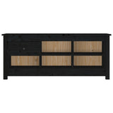 Vidaxl schoenenkast 110x38x45,5 cm massief grenenhout zwart