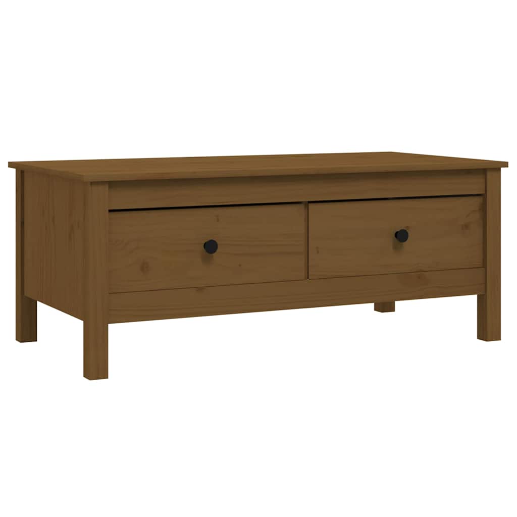 Vidaxl salontafel 100x50x40 cm massief grenenhout honingbruin