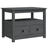 Vidaxl salontafel 71x49x55 cm massief grenenhout grijs
