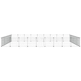 Vidaxl huisdierenkooi met deur 36 panelen 315x315x35 cm staal zwart
