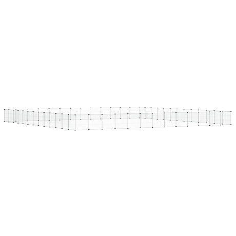 Vidaxl huisdierenkooi met deur 52 panelen 455x455x35 cm staal zwart