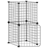 Vidaxl Pets Cage con puerta 8 paneles 35x35 cm de acero negro