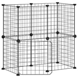 Vidaxl Pets Cage z vrati 12 plošč 35x35 cm jeklena črna