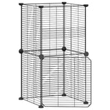 Vidaxl Pets Cage z drzwiami 8 paneli 35x35 cm stalowa czarna