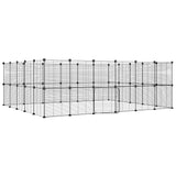 Vidaxl Pets Cage z drzwiami 44 panele 35x35 cm stalowa czarna