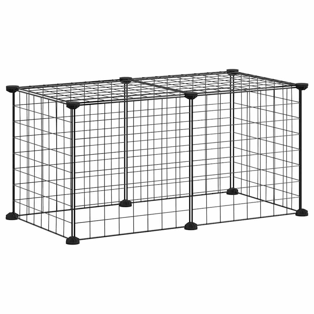 Vidaxl Pets Cage con 8 paneles 35x35 cm de acero negro