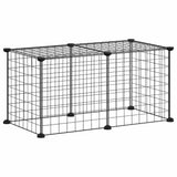 Vidaxl Pets Cage z 8 ploščami 35x35 cm jeklena črna