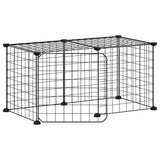 Vidaxl Pets Cage z drzwiami 8 paneli 35x35 cm stalowa czarna