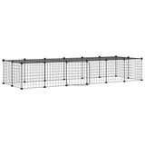 Vidaxl Pets Cage z drzwiami 28 paneli 35x35 cm stalowa czarna