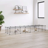 Vidaxl Pets Cage z drzwiami 36 paneli 35x35 cm stalowa czarna