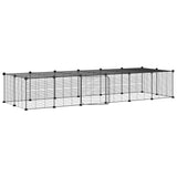 Vidaxl Pets Cage z drzwiami 28 paneli 35x35 cm stalowa czarna