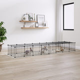 Vidaxl Pets Cage z drzwiami 36 paneli 35x35 cm stalowa czarna