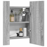 Vidaxl badkamerspiegelkast led 40x12x45 cm bewerkt hout grijs sonoma