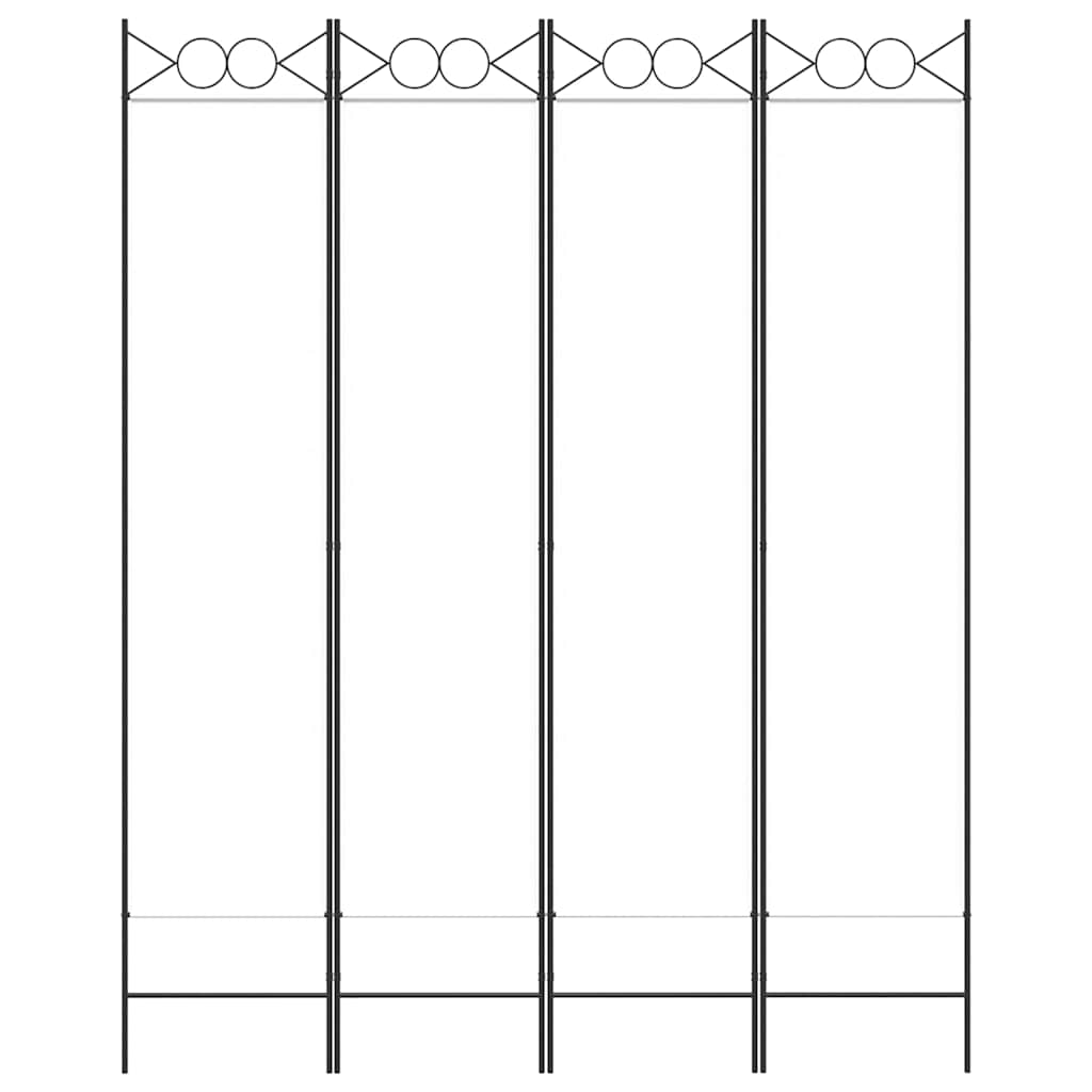 Vidaxl kamerscherm met 4 panelen 160x200 cm stof wit