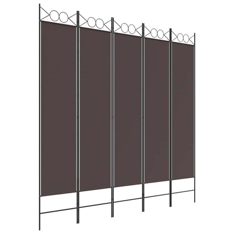 Vidaxl kamerscherm met 5 panelen 200x200 cm stof bruin