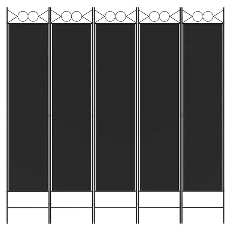 Vidaxl kamerscherm met 5 panelen 200x200 cm stof zwart