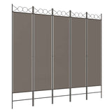 Vidaxl kamerscherm met 5 panelen 300x200 cm stof antracietkleurig
