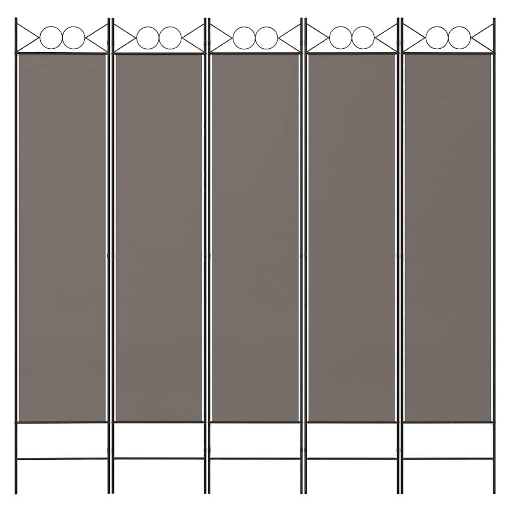 Vidaxl kamerscherm met 5 panelen 300x200 cm stof antracietkleurig
