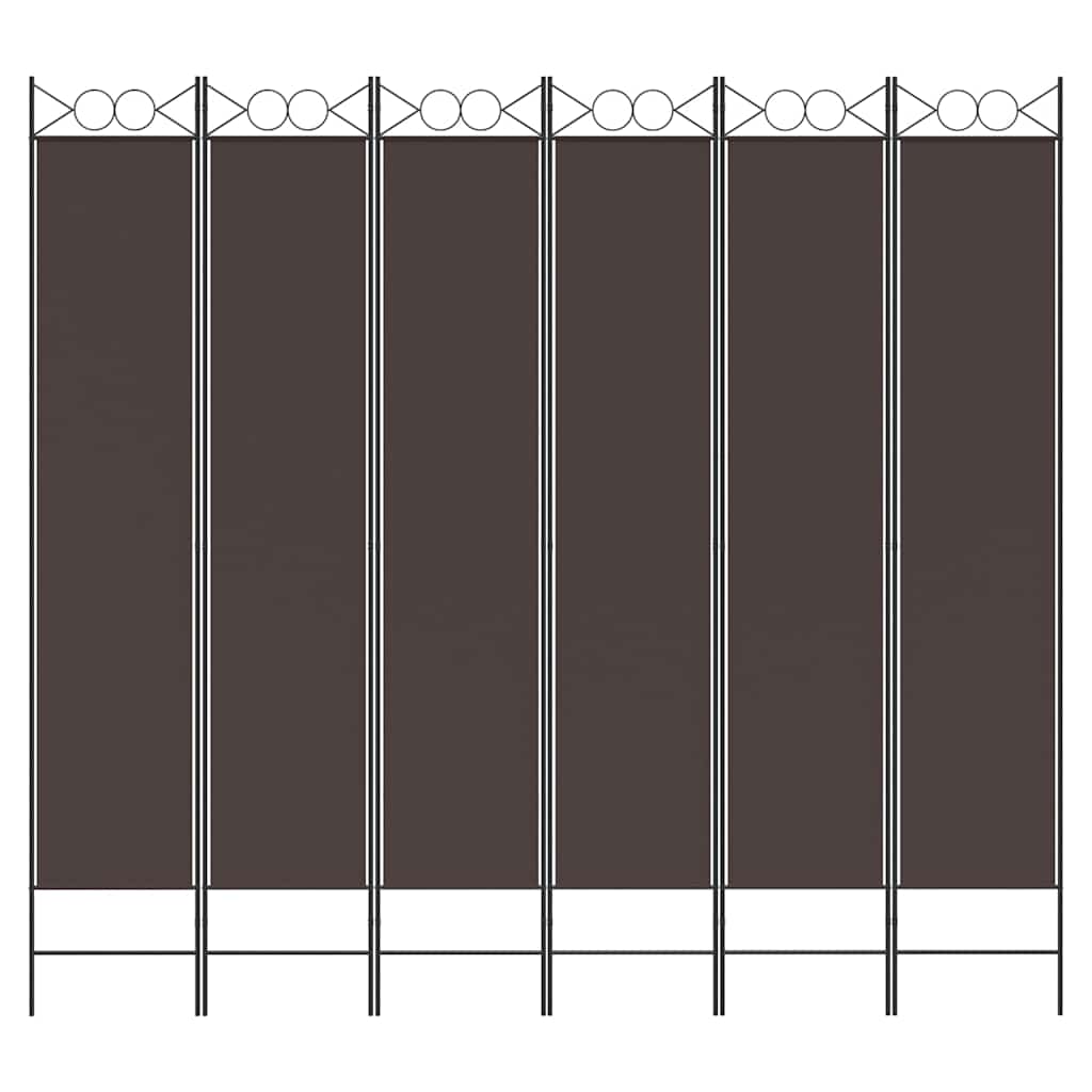 Vidaxl kamerscherm met 6 panelen 300x220 cm stof bruin