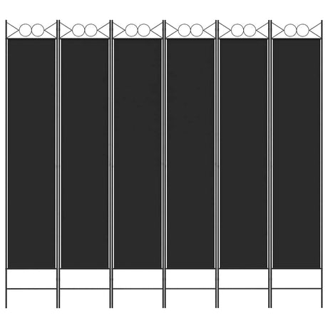 Vidaxl kamerscherm met 6 panelen 240x220 cm stof zwart