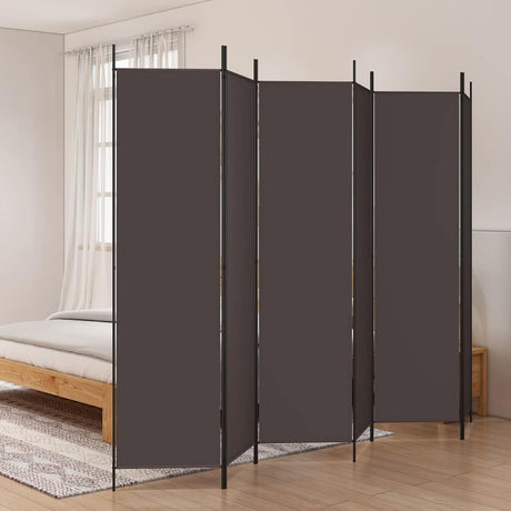 Vidaxl kamerscherm met 6 panelen 300x200 cm stof bruin