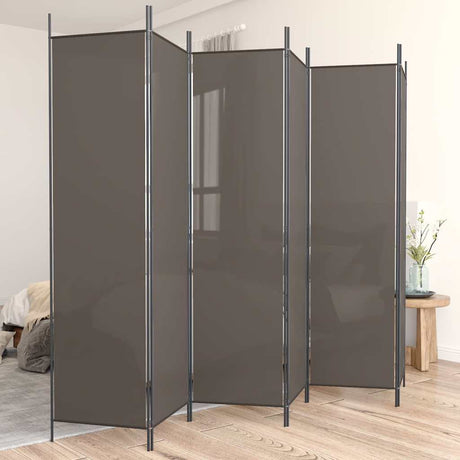 Vidaxl kamerscherm met 6 panelen 300x200 cm stof antracietkleurig