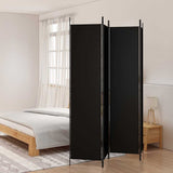 Vidaxl kamerscherm met 4 panelen 200x220 cm stof zwart