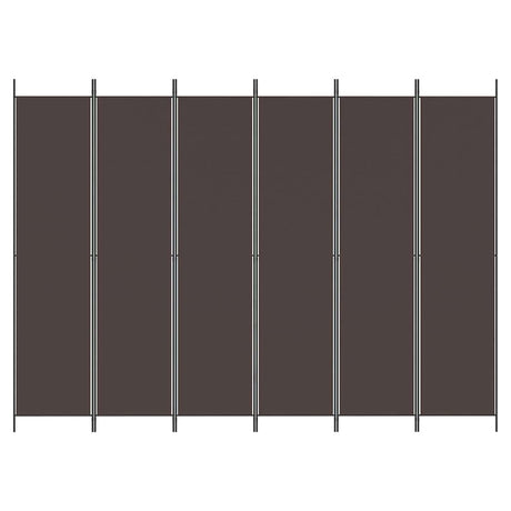 Vidaxl kamerscherm met 6 panelen 300x220 cm stof bruin