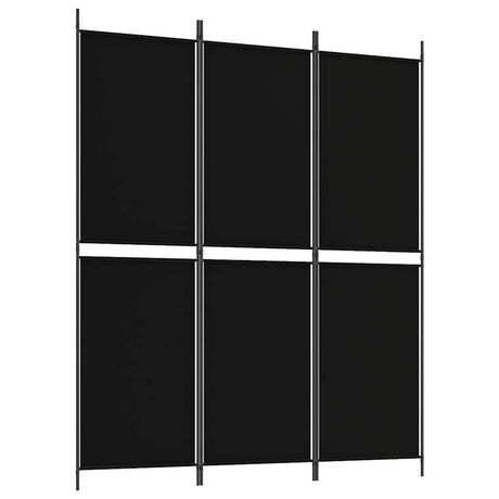 Vidaxl kamerscherm met 3 panelen 150x180 cm stof zwart