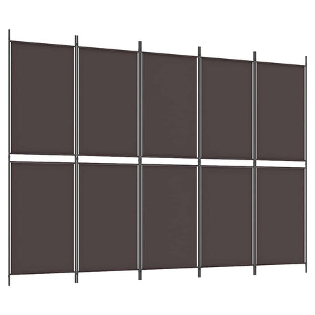 Vidaxl kamerscherm met 5 panelen 250x180 cm stof bruin