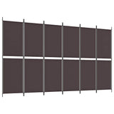 Vidaxl kamerscherm met 6 panelen 300x180 cm stof bruin