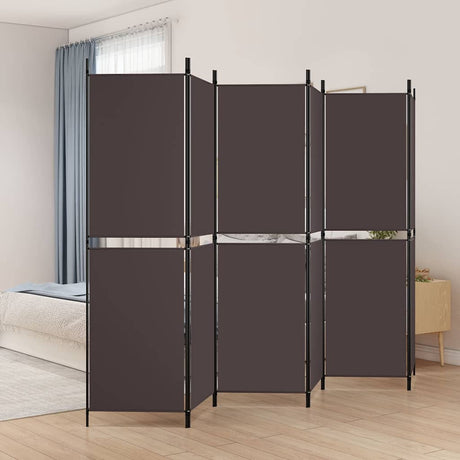 Vidaxl kamerscherm met 6 panelen 300x180 cm stof bruin