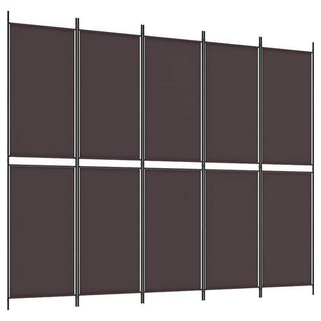 Vidaxl kamerscherm met 5 panelen 250x200 cm stof bruin