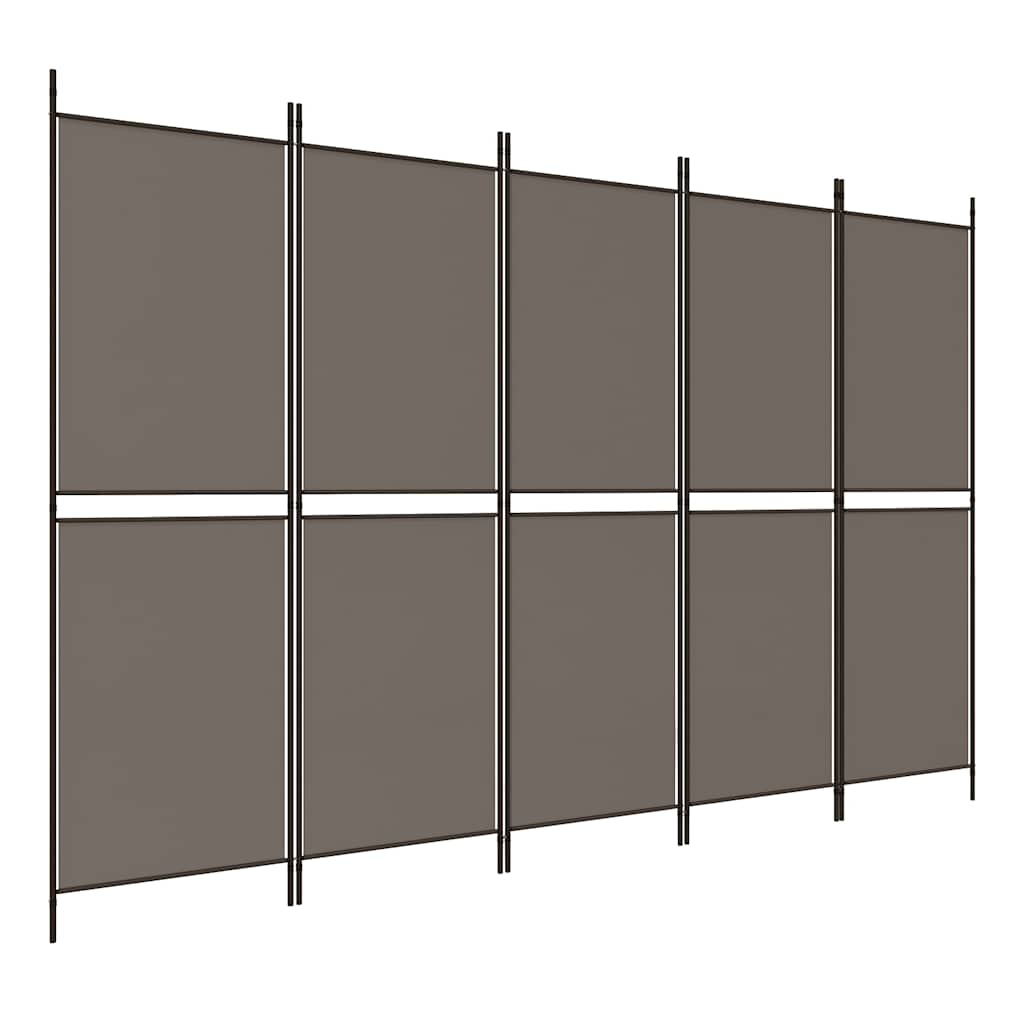 Vidaxl kamerscherm met 5 panelen 300x200 cm stof antracietkleurig