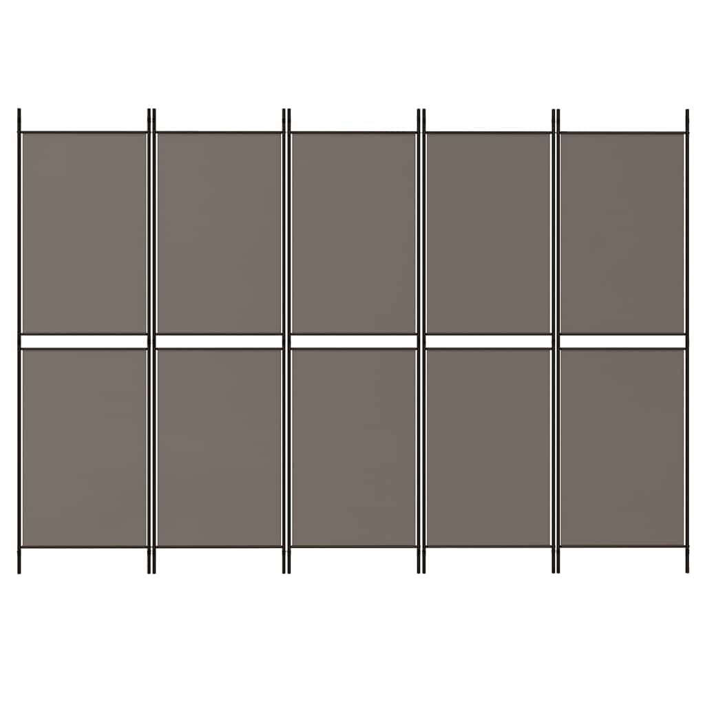 Vidaxl kamerscherm met 5 panelen 300x200 cm stof antracietkleurig