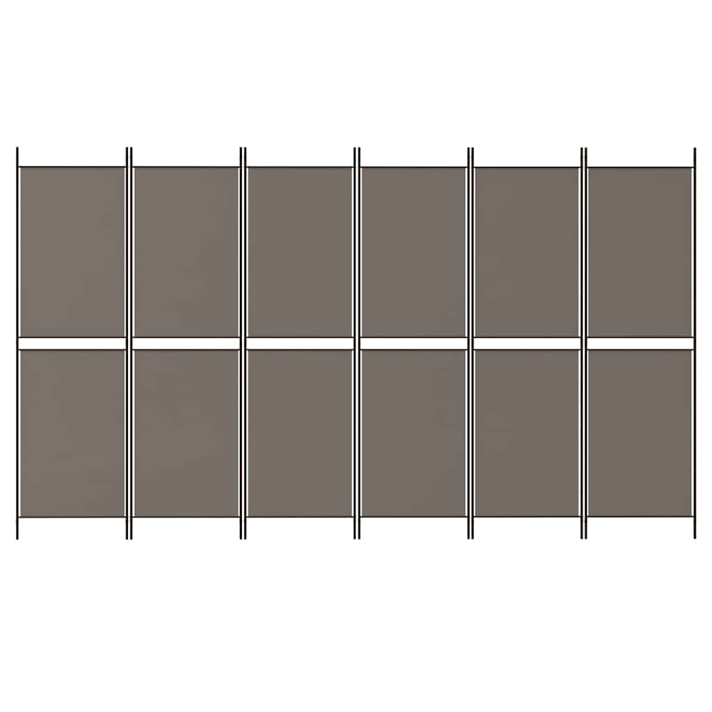 Vidaxl kamerscherm met 6 panelen 300x200 cm stof antracietkleurig