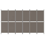 Vidaxl kamerscherm met 6 panelen 300x200 cm stof antracietkleurig