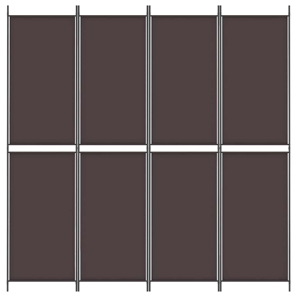 Vidaxl kamerscherm met 4 panelen 200x220 cm stof bruin