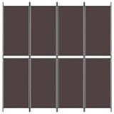 Vidaxl kamerscherm met 4 panelen 200x220 cm stof bruin
