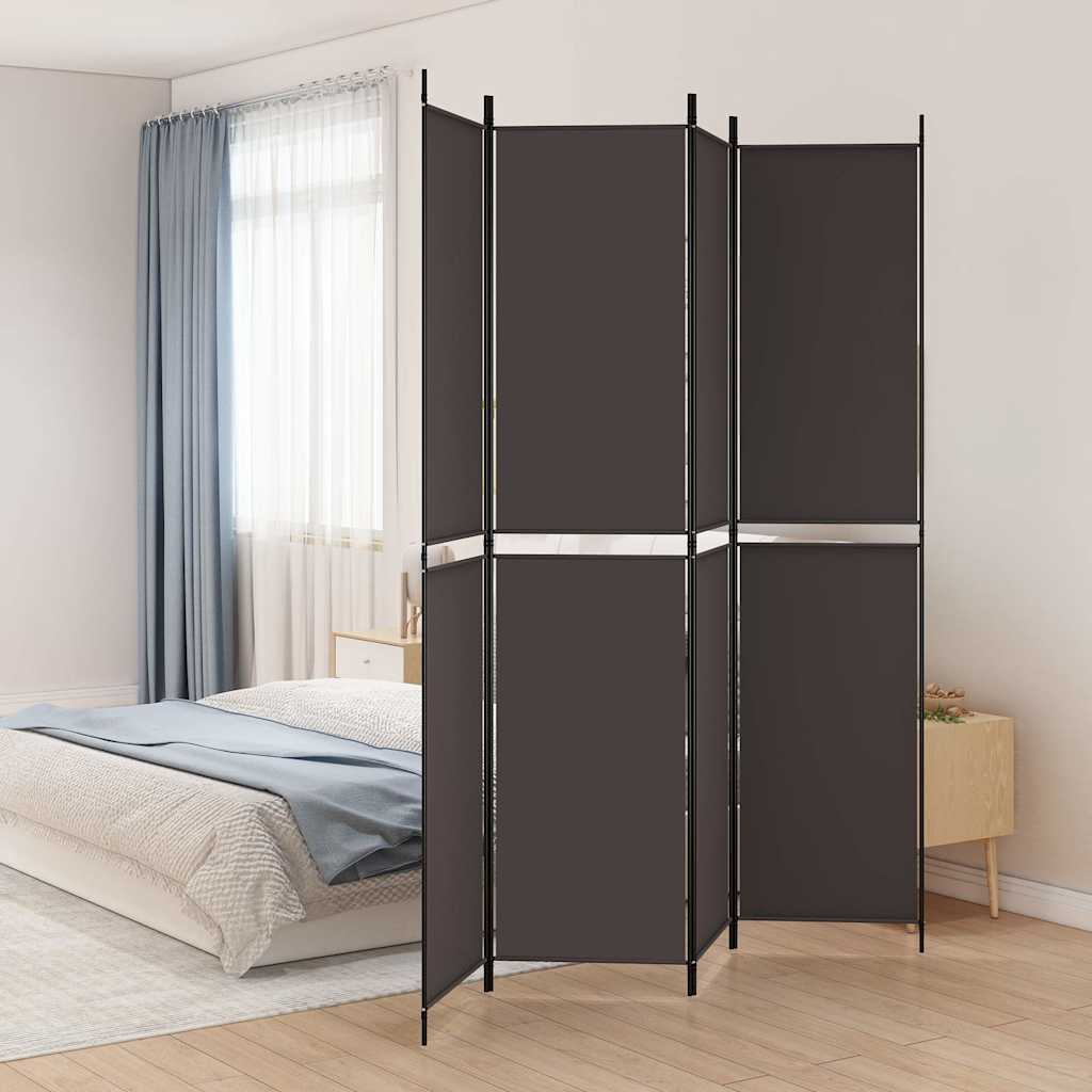 Vidaxl kamerscherm met 4 panelen 200x220 cm stof bruin