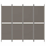 Vidaxl kamerscherm met 4 panelen 200x220 cm stof antracietkleurig
