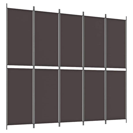 Vidaxl kamerscherm met 5 panelen 250x220 cm stof bruin