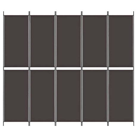 Vidaxl kamerscherm met 5 panelen 250x220 cm stof bruin